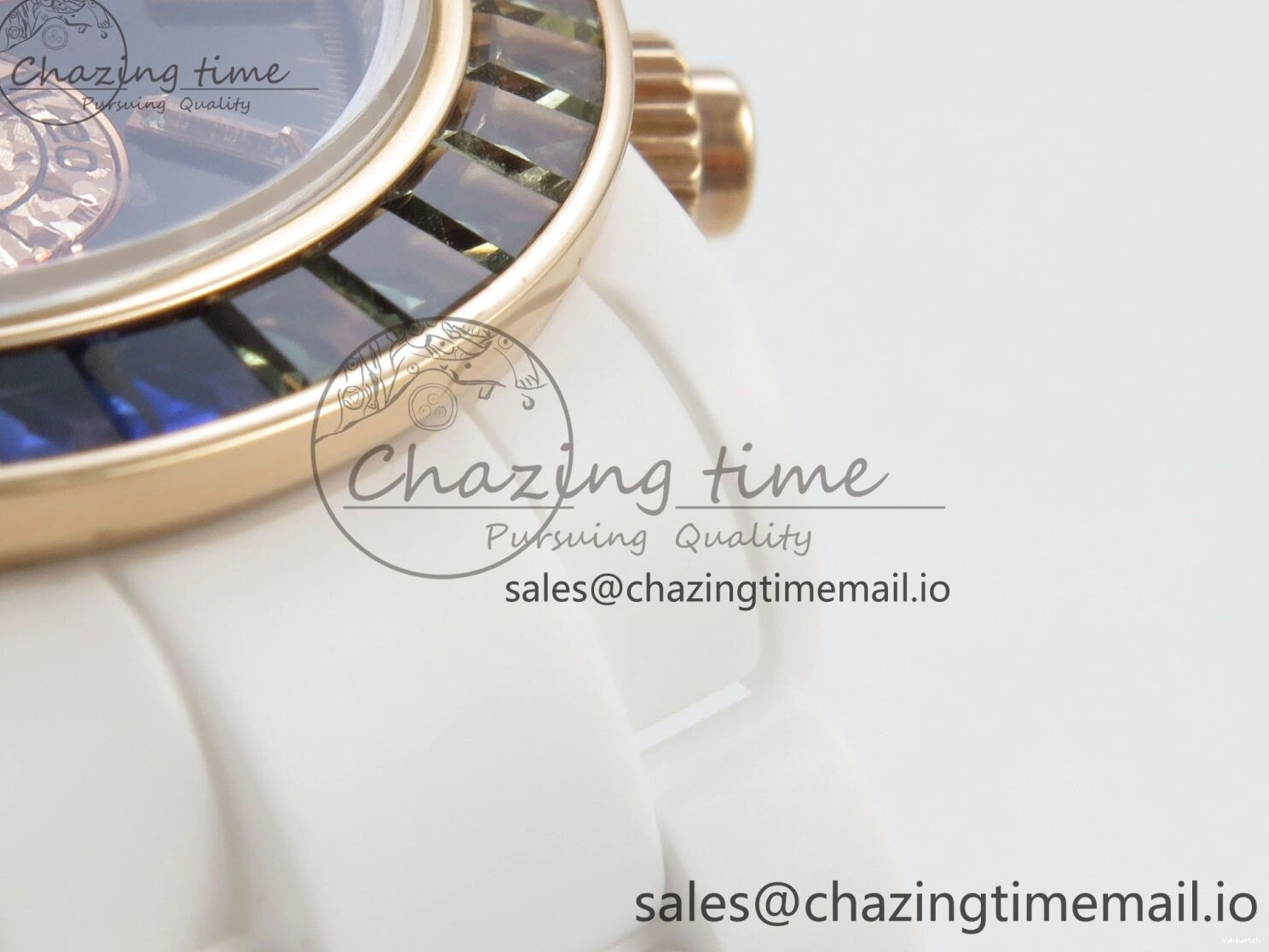 White SONIC Case Black Rainbow Daytona Bezel SA4130 Best and Rainbow Bracelet Dial Edition Ceramic 0113